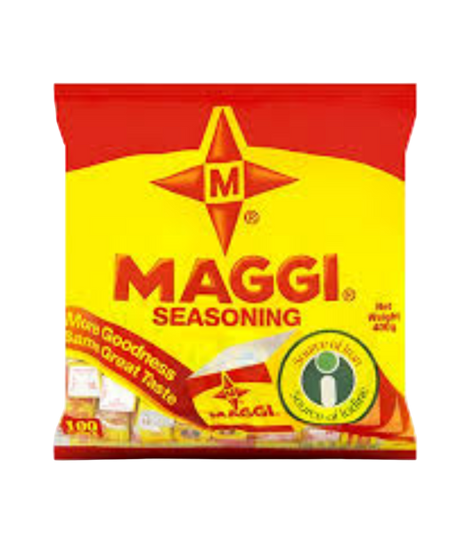 Maggi seasoning packet on a white background