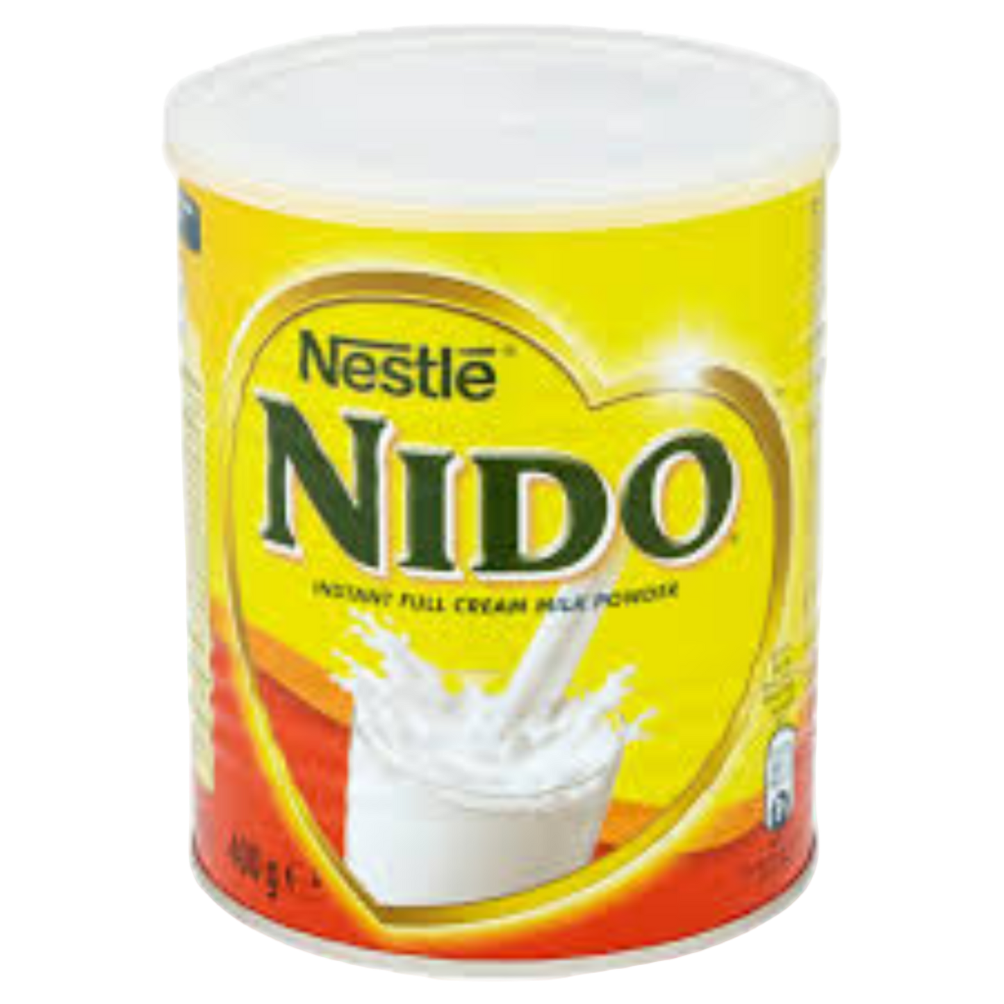 Nestle Nido powder container with yellow and red design